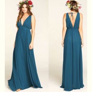 Show me Your Mumu Ava deep plunge maxi dress